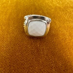 David Yurman 14mm White Agate Ring
